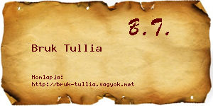 Bruk Tullia névjegykártya